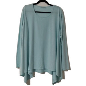 Fresh Produce asymmetrical high low tunic top Baby Blue size XL/XXL